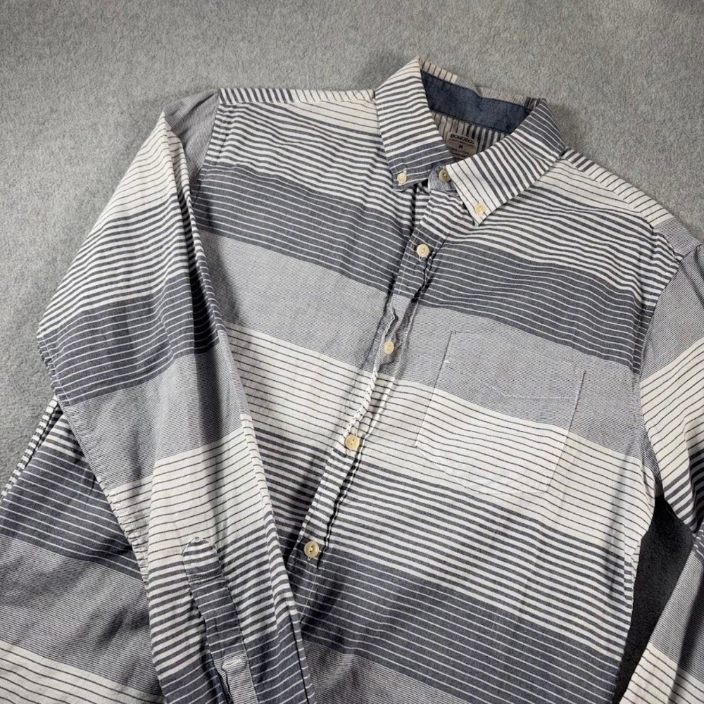 Bonobos Button Down Shirt Mens M Blue White Striped Slim Fit Long Sleeve Cotton